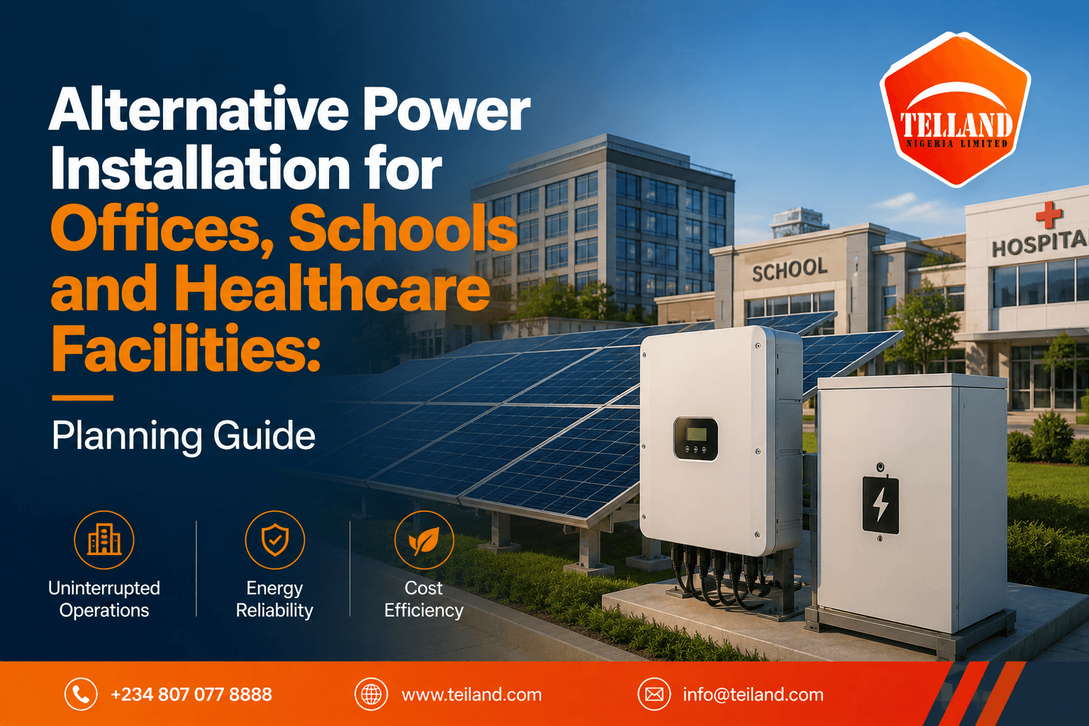 Alternative Power Installation for Offices, Schools and Healthcare Facilities: Planning Guide