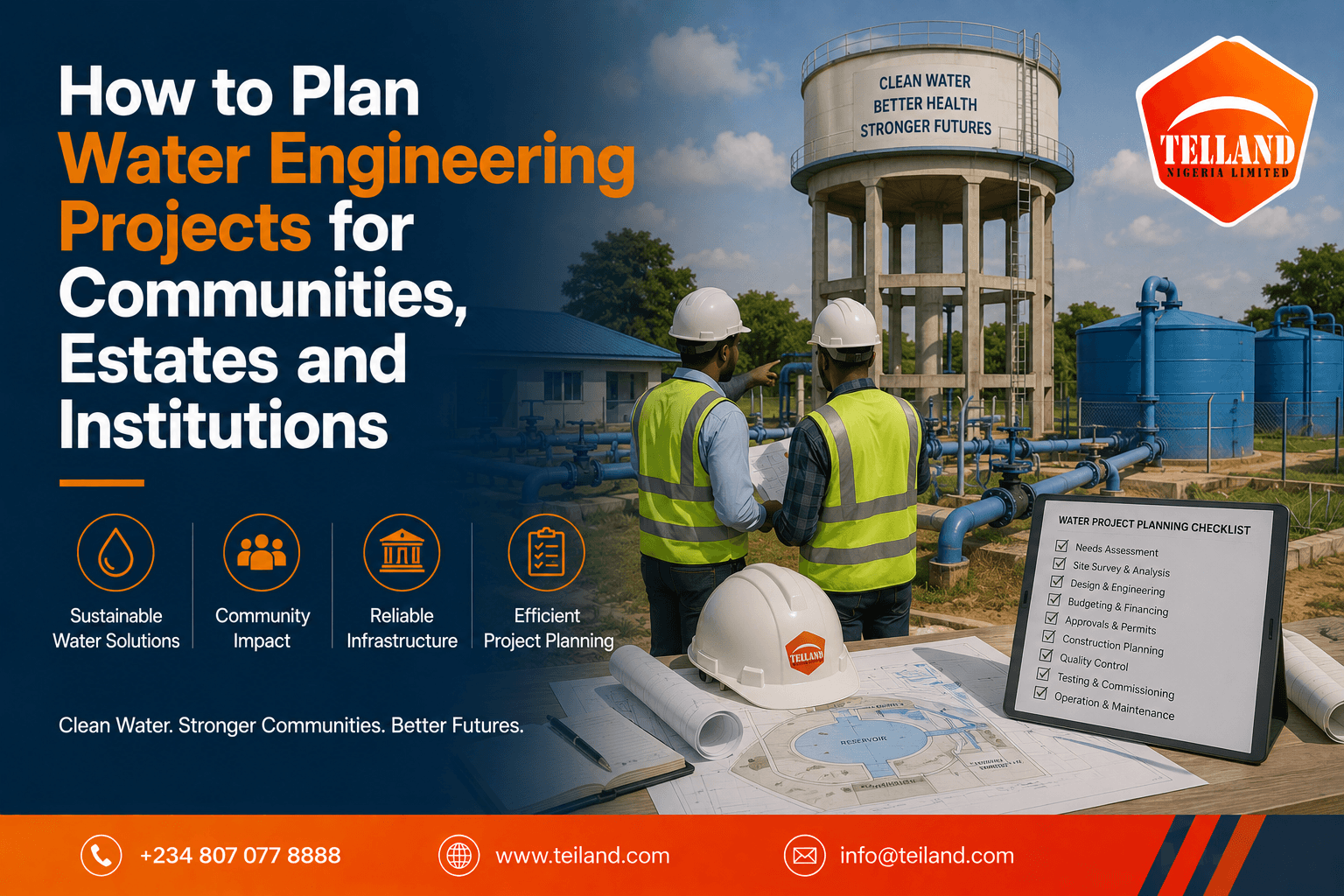 How to Plan Water Engineering Projects for Communities, Estates and Institutions