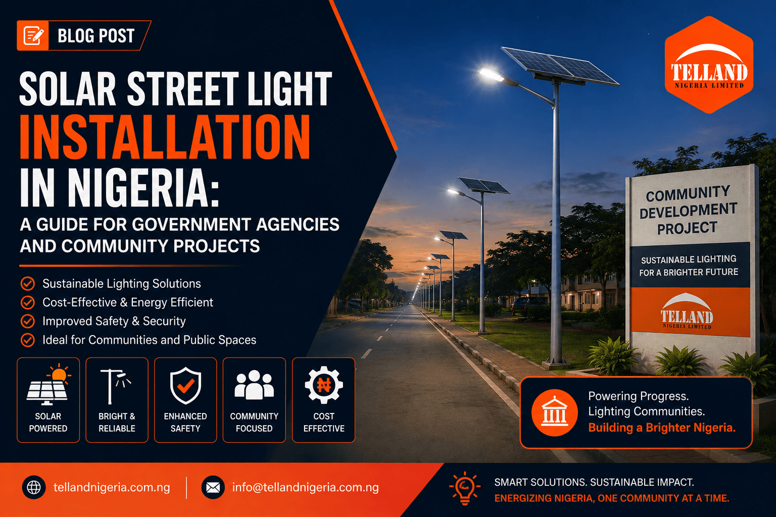 Solar Street Light Installation in Nigeria: A Guide for Government Agencies and Community Projects