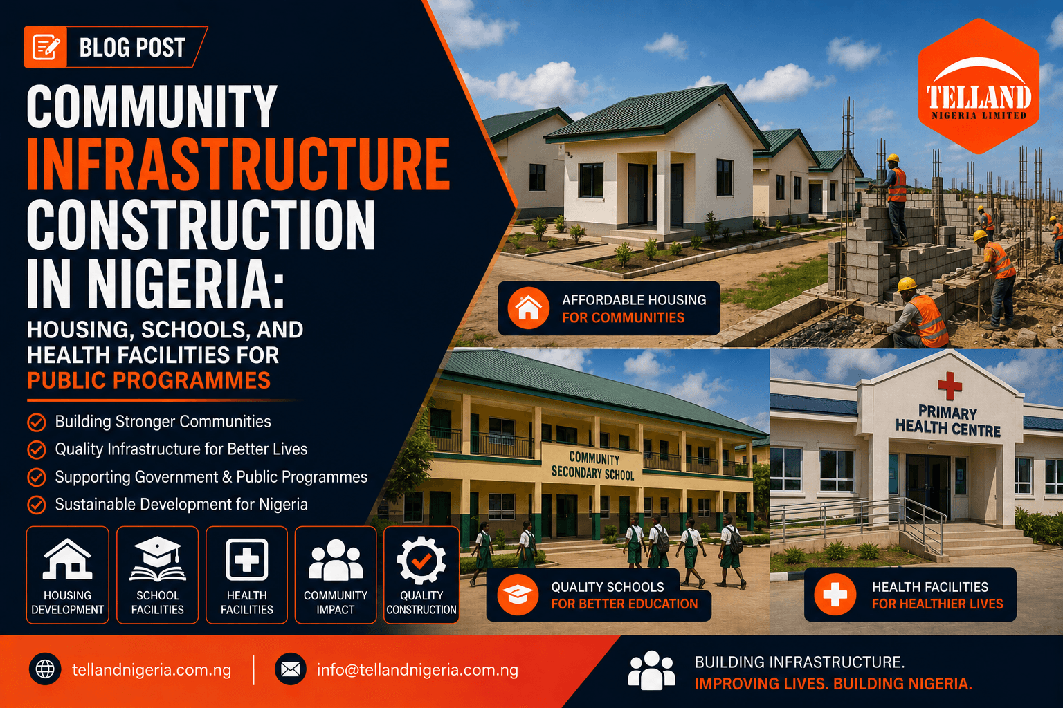 Community Infrastructure Construction in Nigeria: Housing, Schools, and Health Facilities for Public Programmes